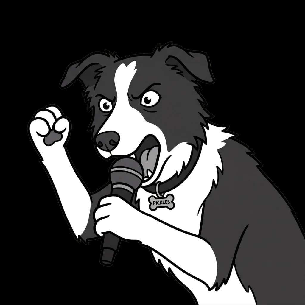 Custom cartoon pet portrait, take 4 of 4
